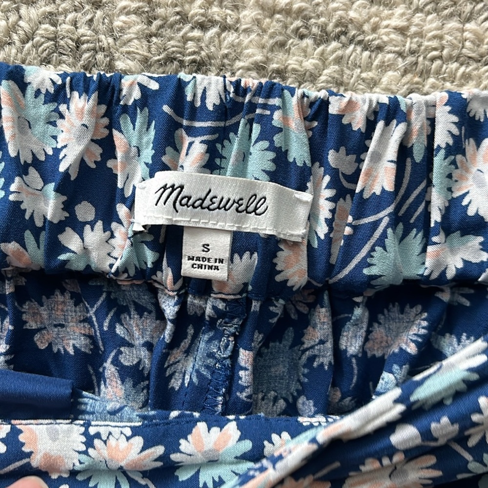 Madewell Huston floral crop wide leg swingy pants, small - Picture 2 of 3